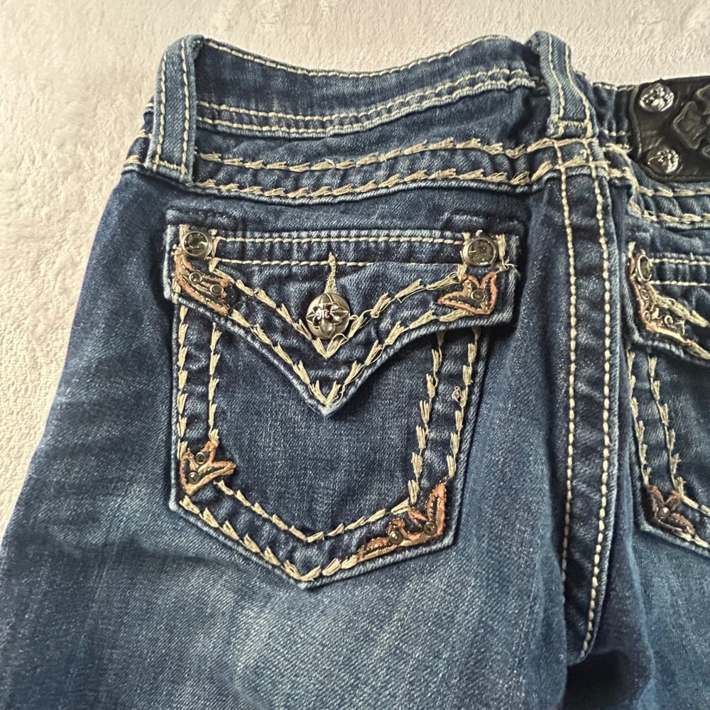 Miss Me Jeans Womens Size 14 Skinny Embellished Dark Wash Denim JK560252 - Picture 10 of 10